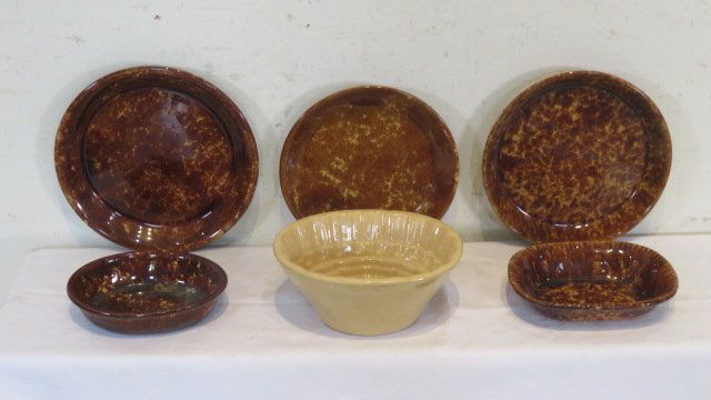 6 pieces of yellow ware (1 of 6)