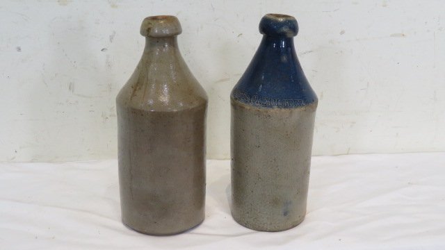2 late 19th century stoneware beer bottles (1 of 5)