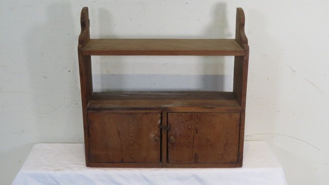 Pine hanging shelf with 2 plank doors (1 of 5)