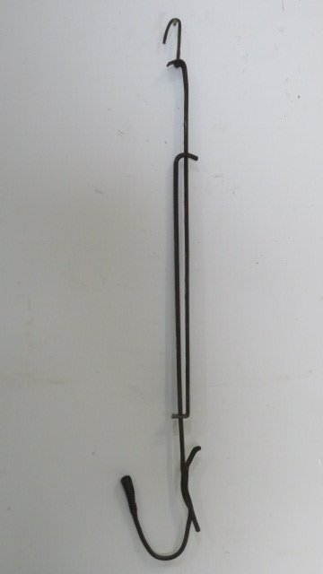 Early wrought iron adjustable loom light candleholder (1 of 4)