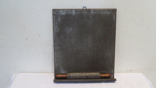 19th century tin dough board with tin rolling pin (1 of 4)