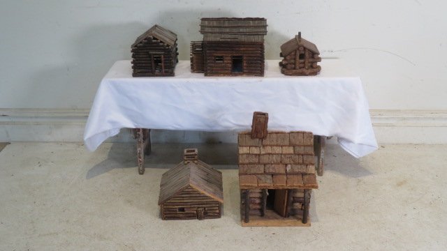 5 miniature log cabins (1 of 5)
