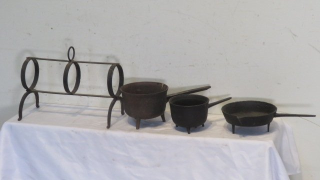 Group of 4 early fireplace utensils (1 of 7)