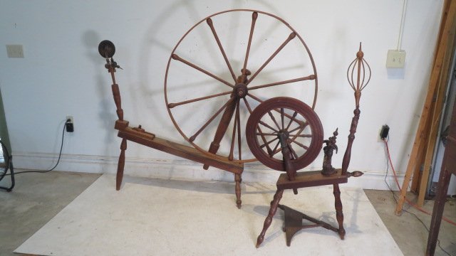 2 early spinning wheels (1 of 5)