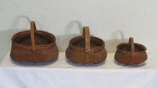 Group of 3 splint buttocks baskets (1 of 7)