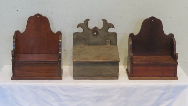 3 contemporary wood hanging wall boxes (1 of 5)