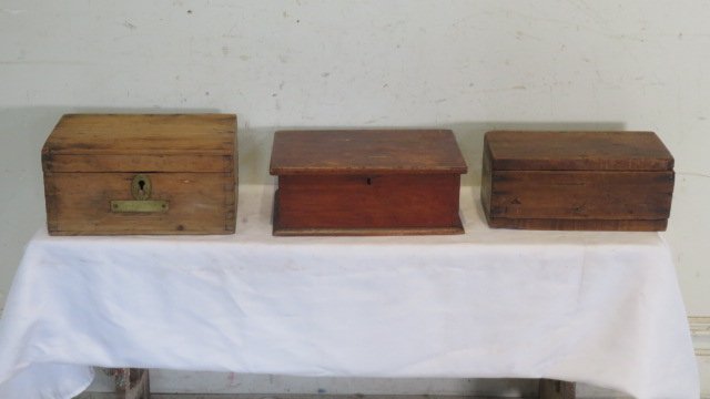 Group of 3 wooden boxes (1 of 7)