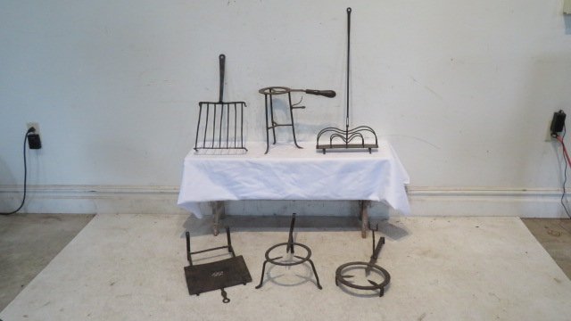 Group of 6 iron fireplace utensils (1 of 5)