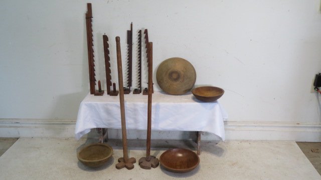 Group of 11 assorted wood items (1 of 6)