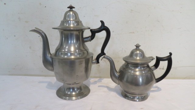 2 pieces of American mid 19th century pewter (1 of 5)