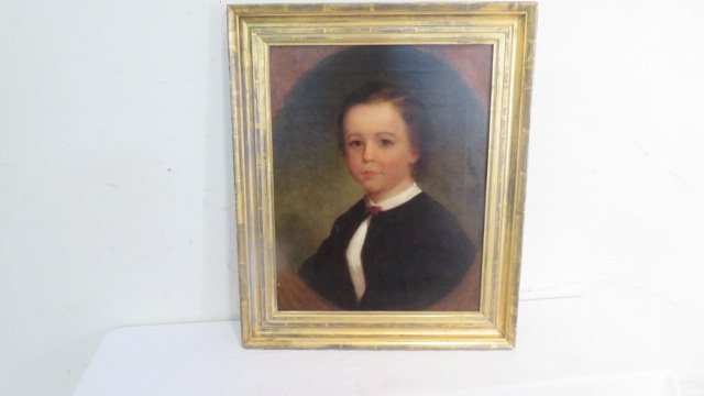 Mid 19th century O/C portrait of boy (1 of 6)