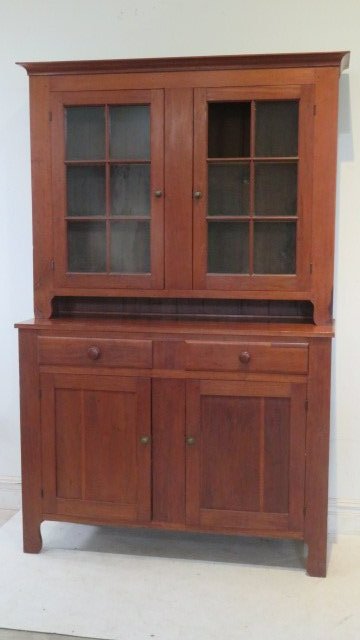 Cherry 2 piece step back cupboard (1 of 7)