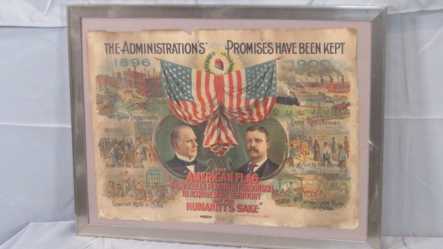 Political poster from 1900 for William McKinley and Theo. Roosevelt (1 of 9)