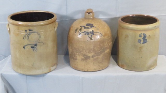 3 pieces of Midwestern stoneware (1 of 6)
