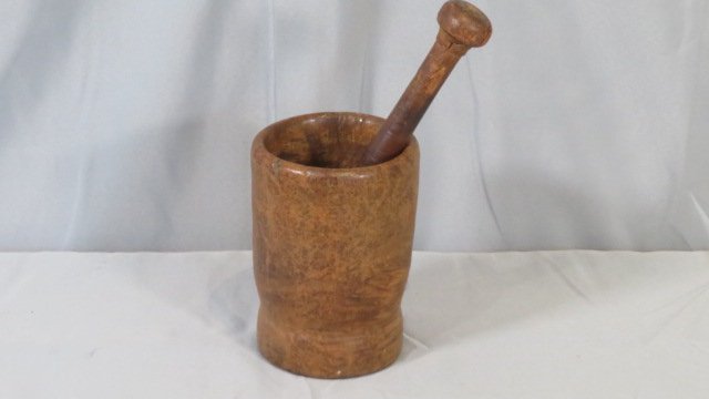 Burl wood mortar & maple pestle (1 of 6)
