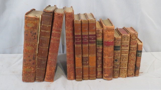 13 leatherbound books dated from 1765 to 1815 (1 of 6)