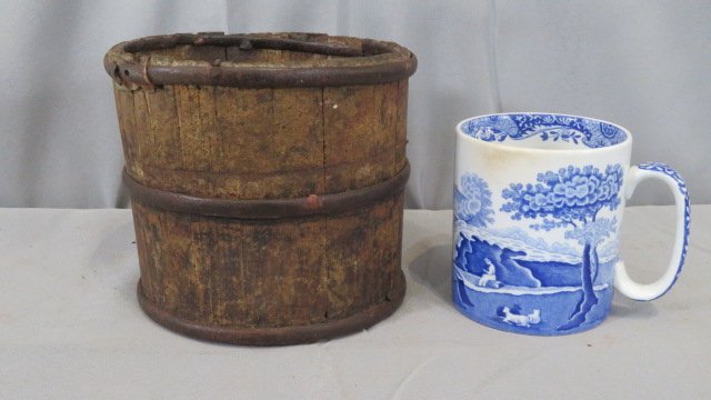 Small wood tub with wood staves (1 of 5)
