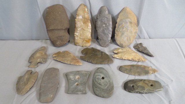 Group of Native American stone artifacts (1 of 11)