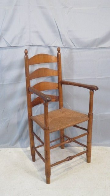 Early 19th century ladderback armchair (1 of 6)