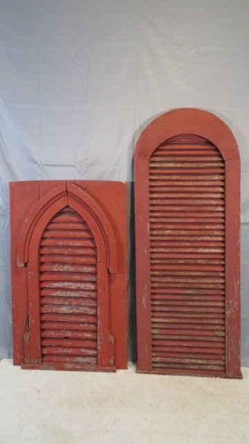 2 - 19th century wood barn vents in old barn red paint (1 of 3)