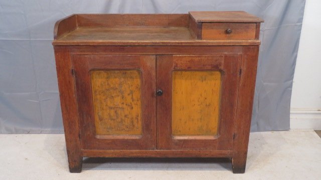 Mixed wood bucket bench dry sink with drawer (1 of 4)