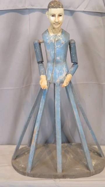 Early wood dressmaker form store display with moveable jointed arms (1 of 8)