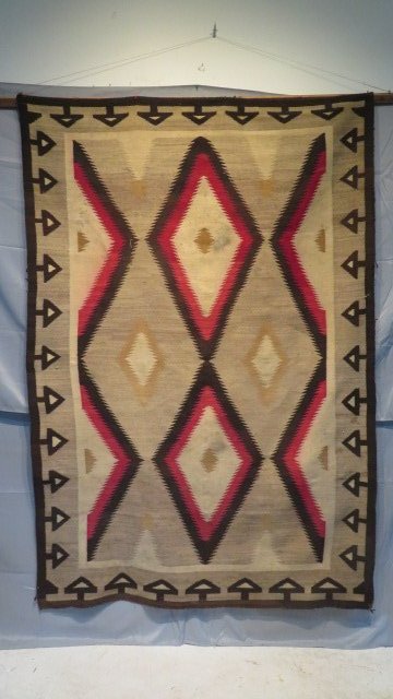 Early 20th century large Navajo Indian rug (1 of 9)