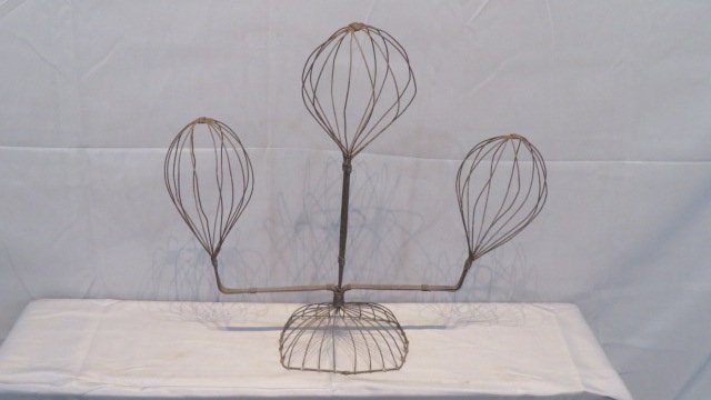 Late 19th century wire ladies hat shop stand (1 of 5)