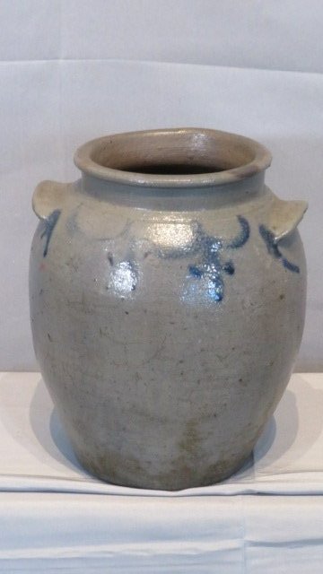 Mid 19th century ovoid stoneware jar (1 of 6)