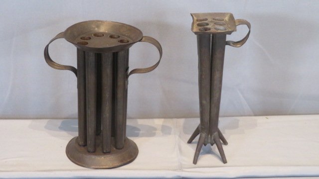 2 unusual tin candle molds (1 of 7)