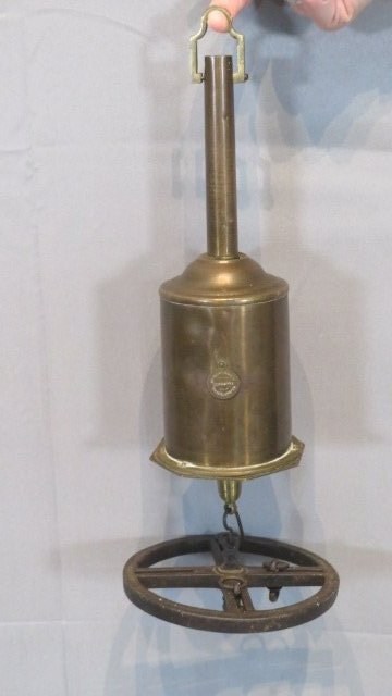 Early 19th century brass clock jack with iron rotisserie signed W. Salter & Co. (1 of 5)