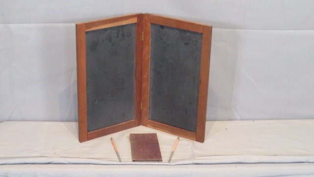 19th century school slate and pocket slate dated 1868 (1 of 9)