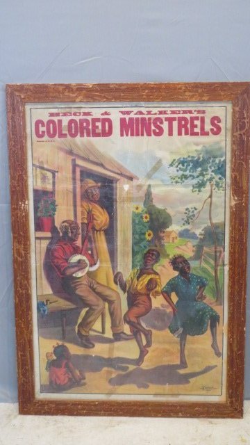 Early 20th century paper poster for Beck & Walker's Colored Minstrels (1 of 9)
