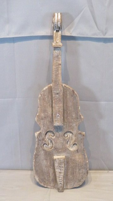 Maple violin stage prop with traces of old white paint (1 of 6)