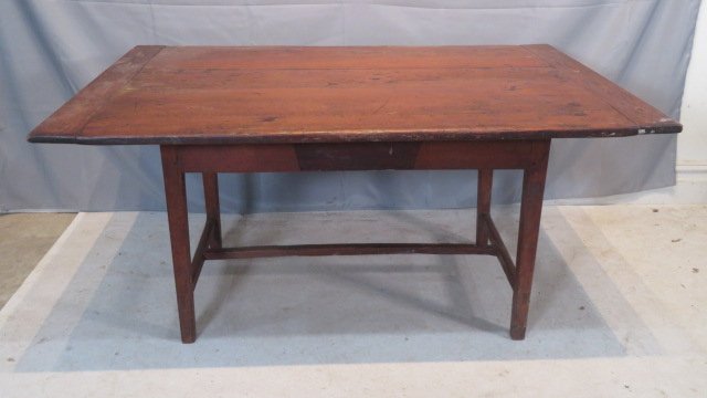 Early 19th century stretcher base work table (1 of 5)