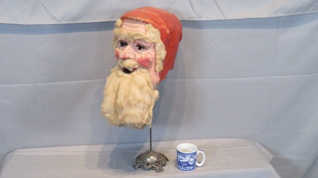 Large papier-mache Santa head mask (1 of 8)
