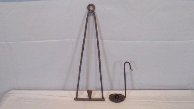 2 wrought iron hanging candleholders (1 of 9)