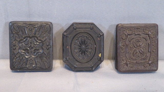 3 early Union gutta percha daguerreotype cases (1 of 6)