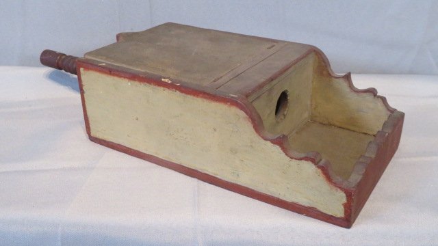 Early 20th century pine painted old lodge blackball box (1 of 5)