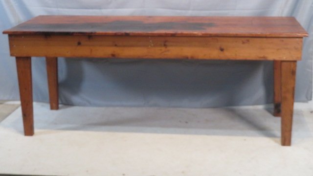 6' pine primitive work table (1 of 7)