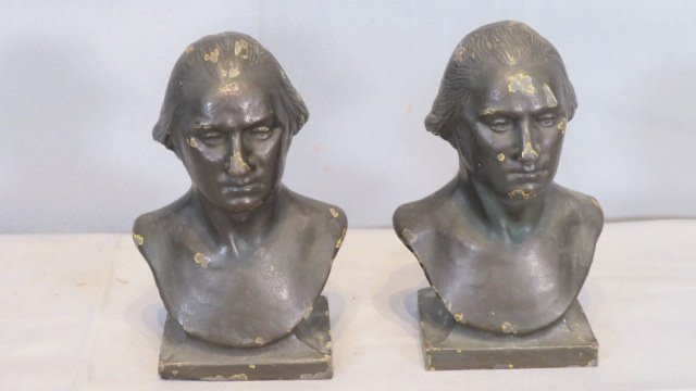 George Washington cast iron bookends (1 of 5)
