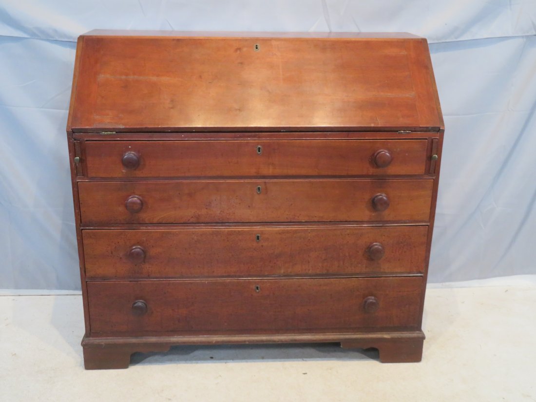 Early 19th century cherry slant lid desk (1 of 10)