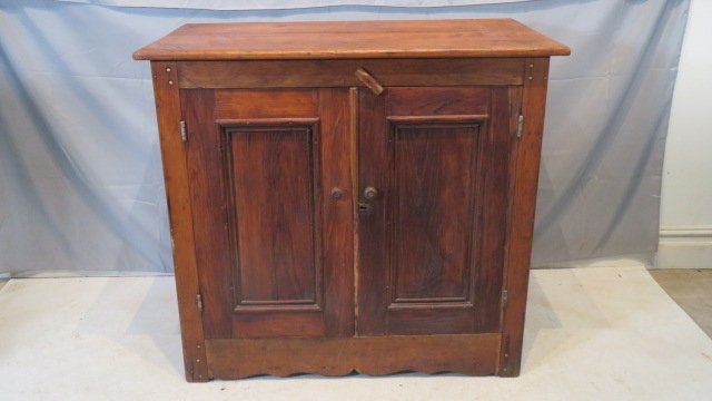 Late 19th century pine cupboard base (1 of 3)