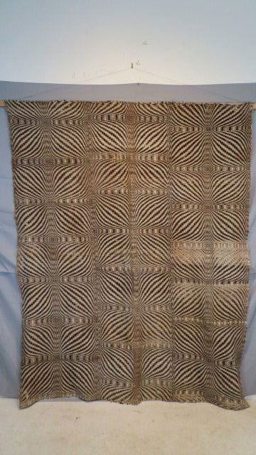 Black and white 3-pc overshot wool coverlet (1 of 8)