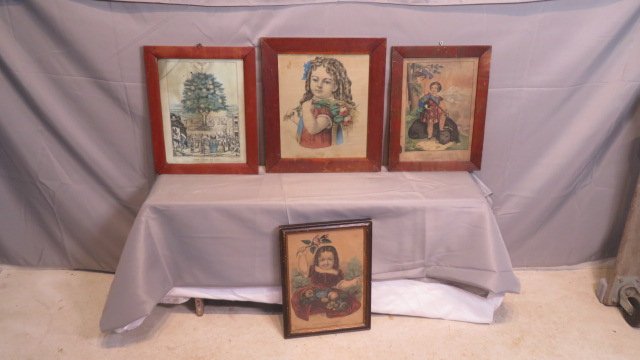 4 vintage framed prints (1 of 6)