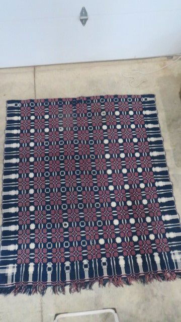 3 color 2 pc. wool coverlet (1 of 11)