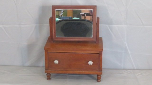 Mid 19th century cherry country dressing mirror (1 of 7)