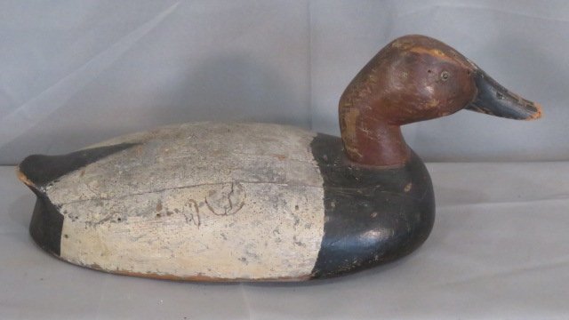 Early 20th century wood Canvasback duck decoy (1 of 5)