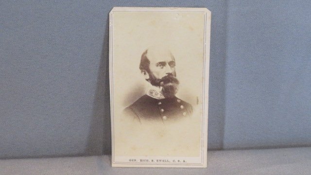 C.S.A. CDV Civil War Confederate Gen. Richard S Ewell, "Old Baldy" (1 of 4)