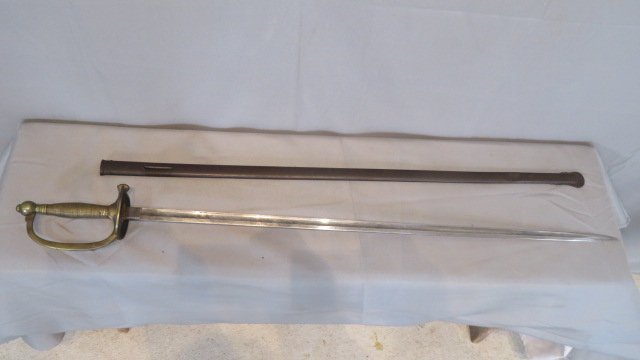 Civil War N.C.O. sword with scabbard (1 of 5)